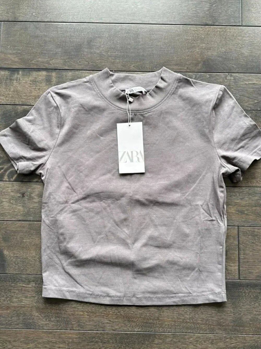 Zara Short Sleeve Mockneck Tee - Picture 1 of 2